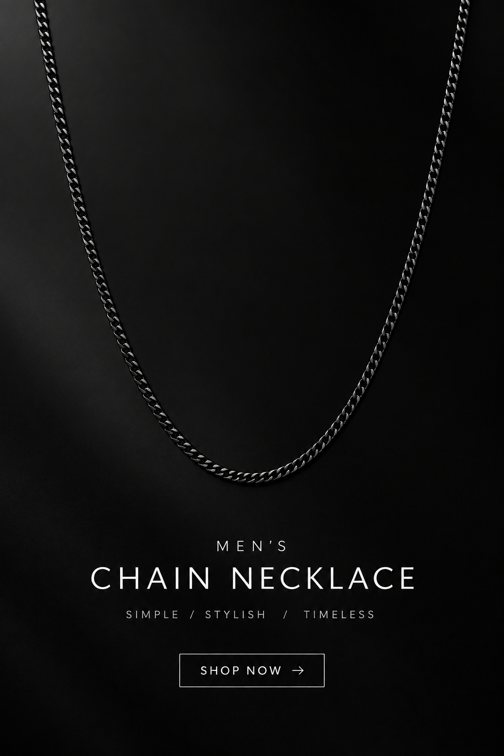Slim, stylish, and made for everyday confidence — a sleek black chain that completes your look.